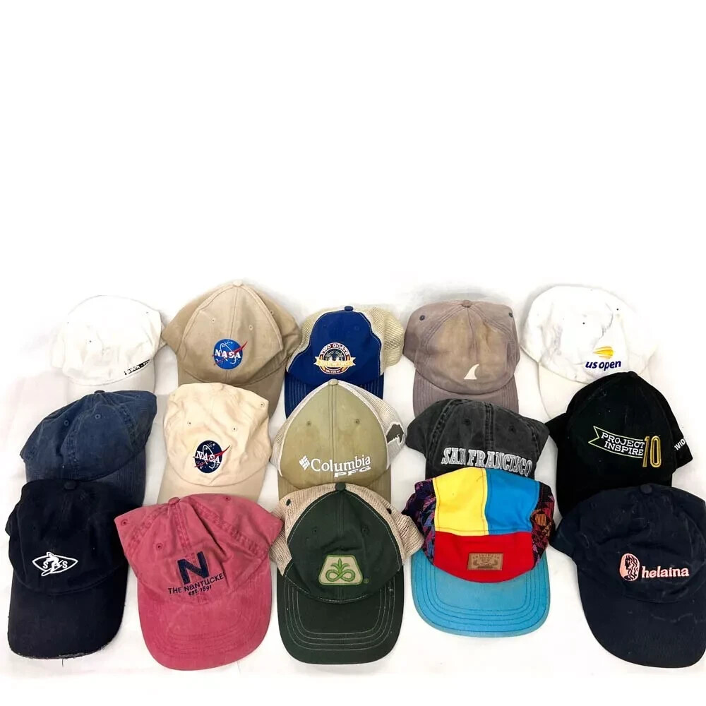 15 Pcs Assorted Baseball Cap Strapback Youth Hat, Nasa Cap America Columbia