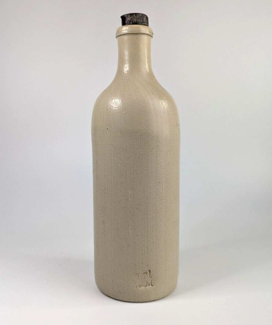 MKM Max Kruger .07L German Salt Glaze Stoneware Liquor Bottle (Vintage Empty)