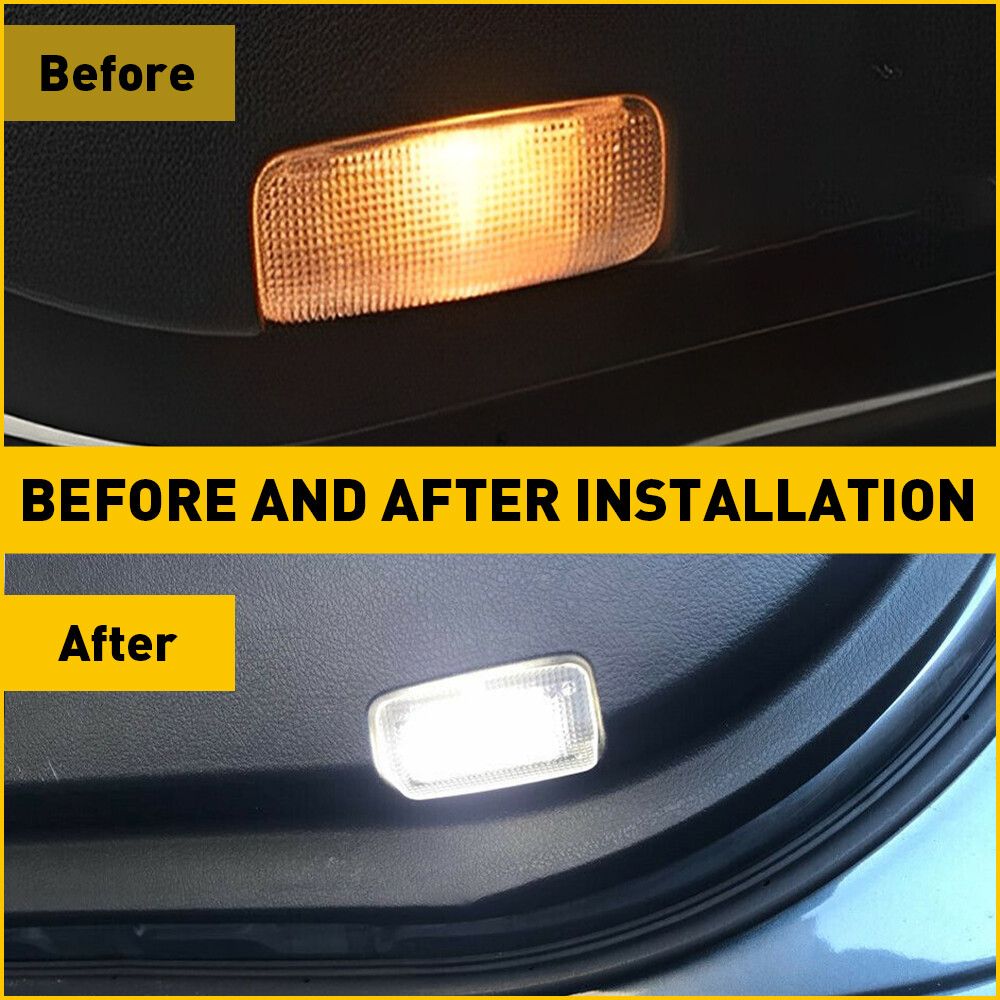 Pair Left White Right LED Door Side Courtesy Light for 2010-2022 Toyota 4Runner
