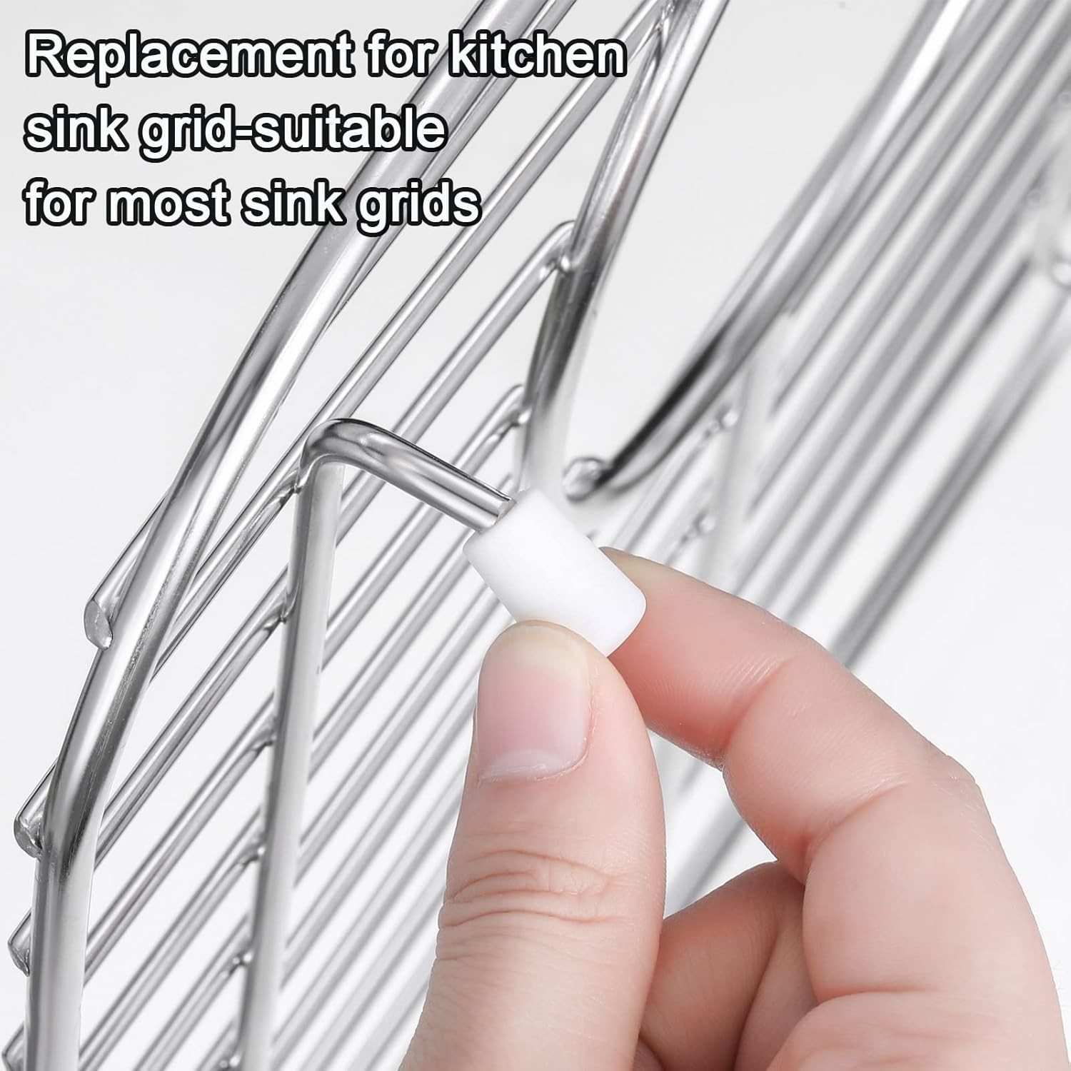 60 Pieces Rubber Feet Grid Sink Protector Rubber Grid Kitchen Sink Wire
