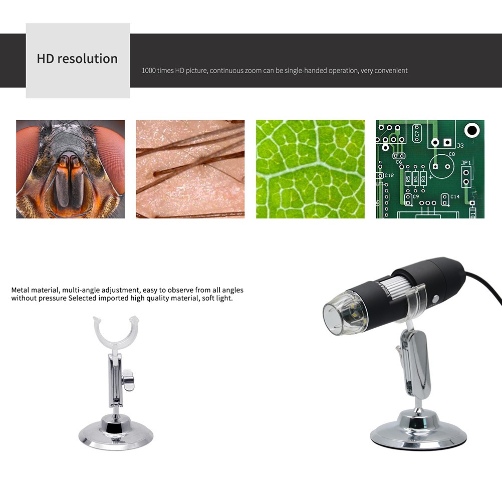 3 in Magnifier for Soldering Usb Microscope Computer Screen with Stand