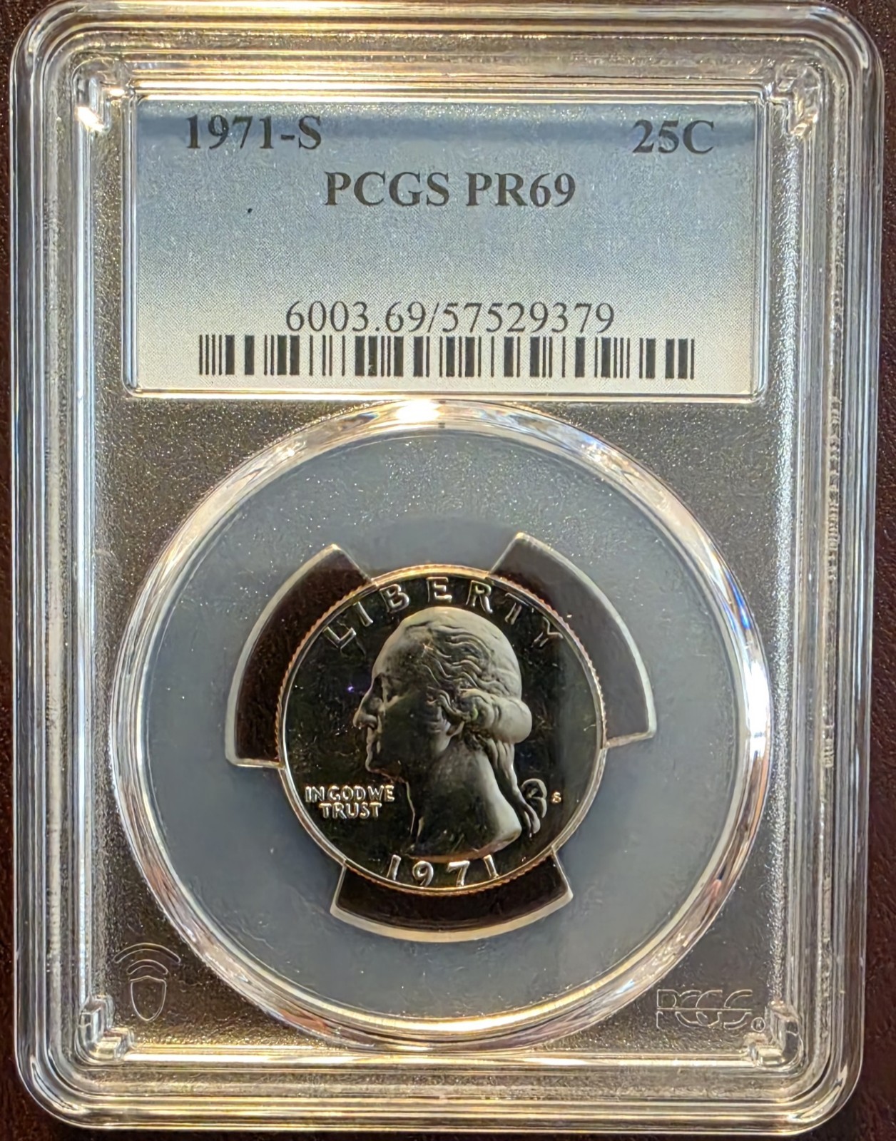 1971-S Washington Quarter PR69 PCGS Blue Label