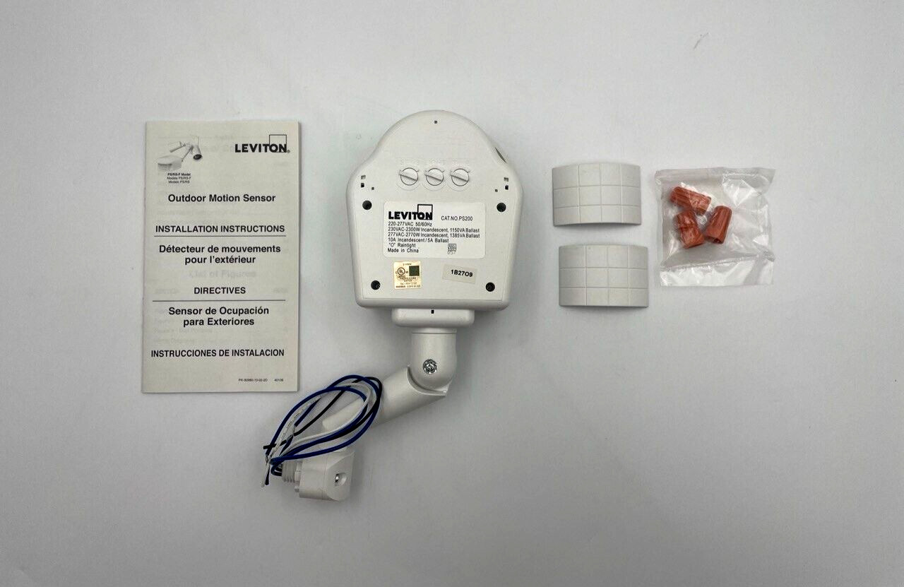 LEVITON PS200-70W OUTDOOR MOTION SENSOR WHITE