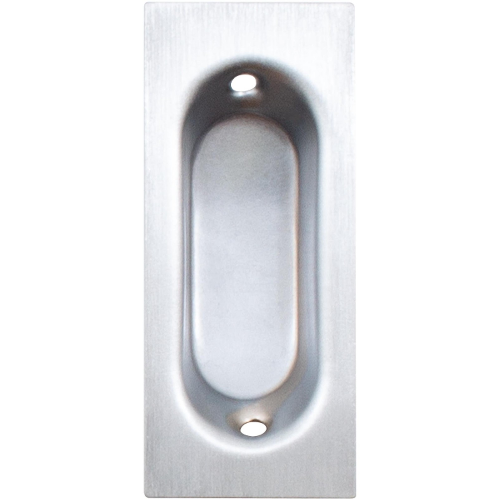 Rectangular Flush Door Pull, 3-1/8" x 1-11/32" x 17/32", Satin Chrome by Stone H