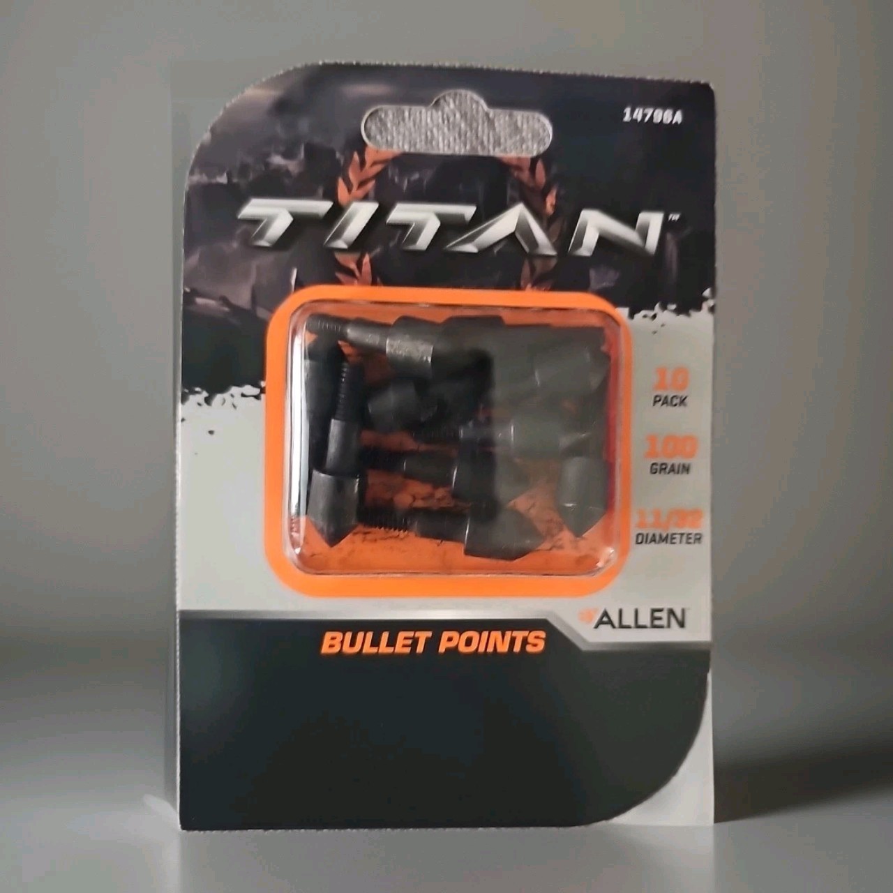 Allen Titan Bullet Points 10 Pk 100 Grn 11/32 Fits Most Crossbow Bolts Or Arrows