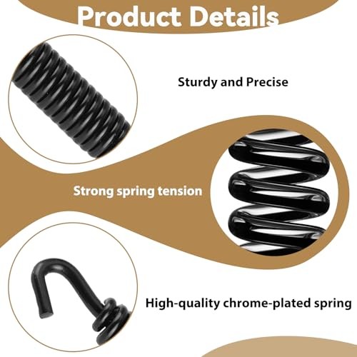 Jiffy Stand Kickstand Spring Heavy Duty Replacement for Motorcycle Black