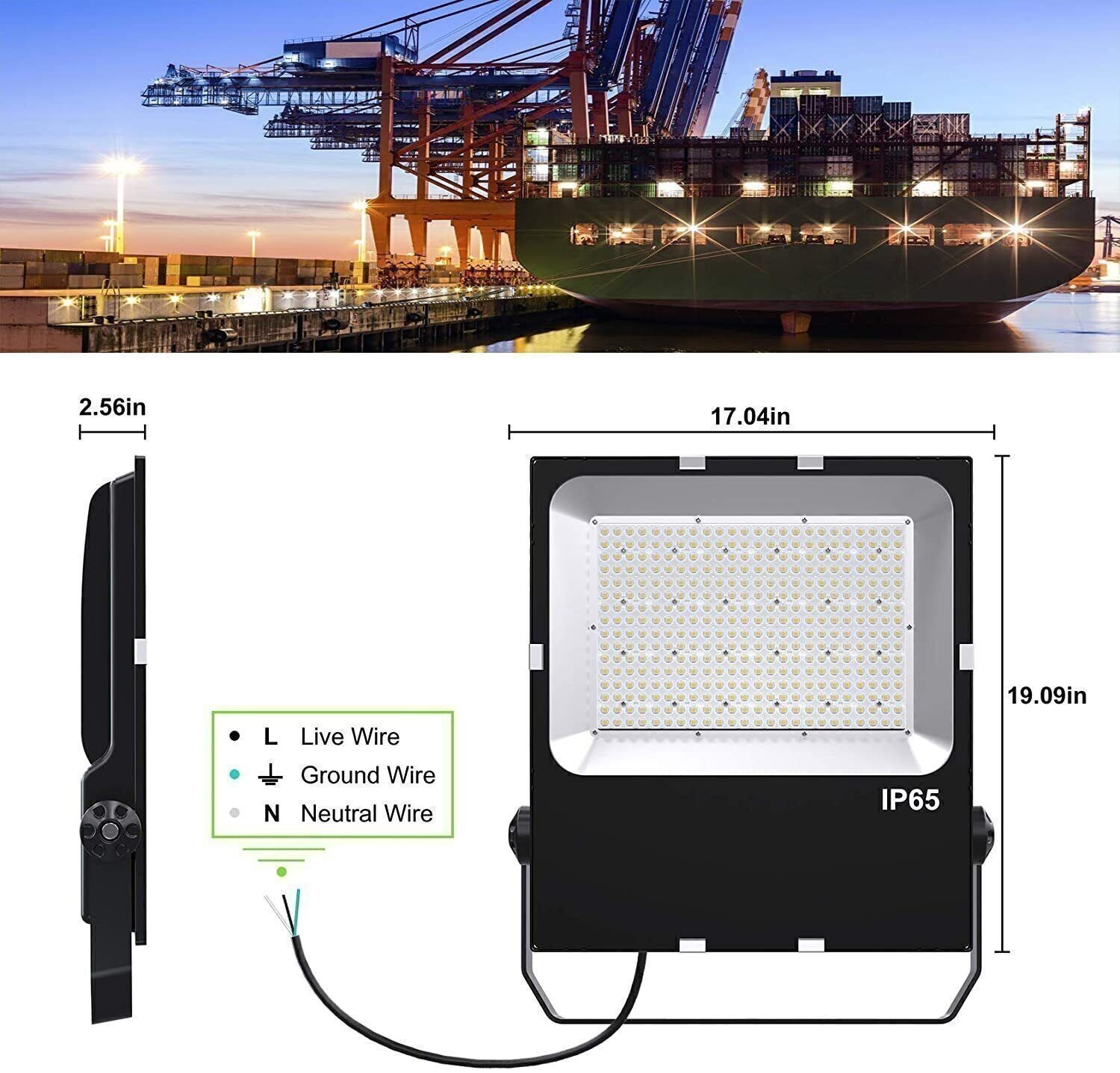 240W LED Flood Light Outdoor Yard Garden Security Area Spotlight Lighting 5000K
