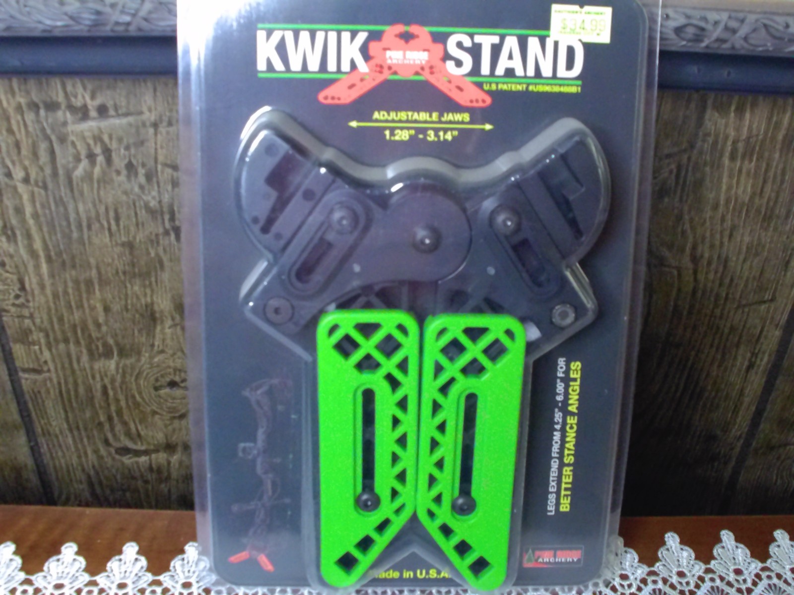 Pine Ridge Archery Kwik Stand Bow SUPPORT Kickstand-LIME GREEN
