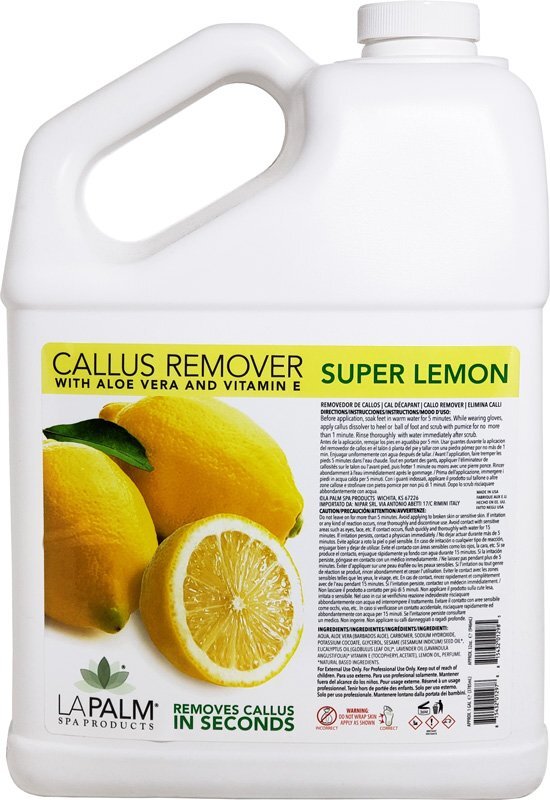 La Palm Spa Callus Remover Lemon Moisturizing Oils 1 Gallon
