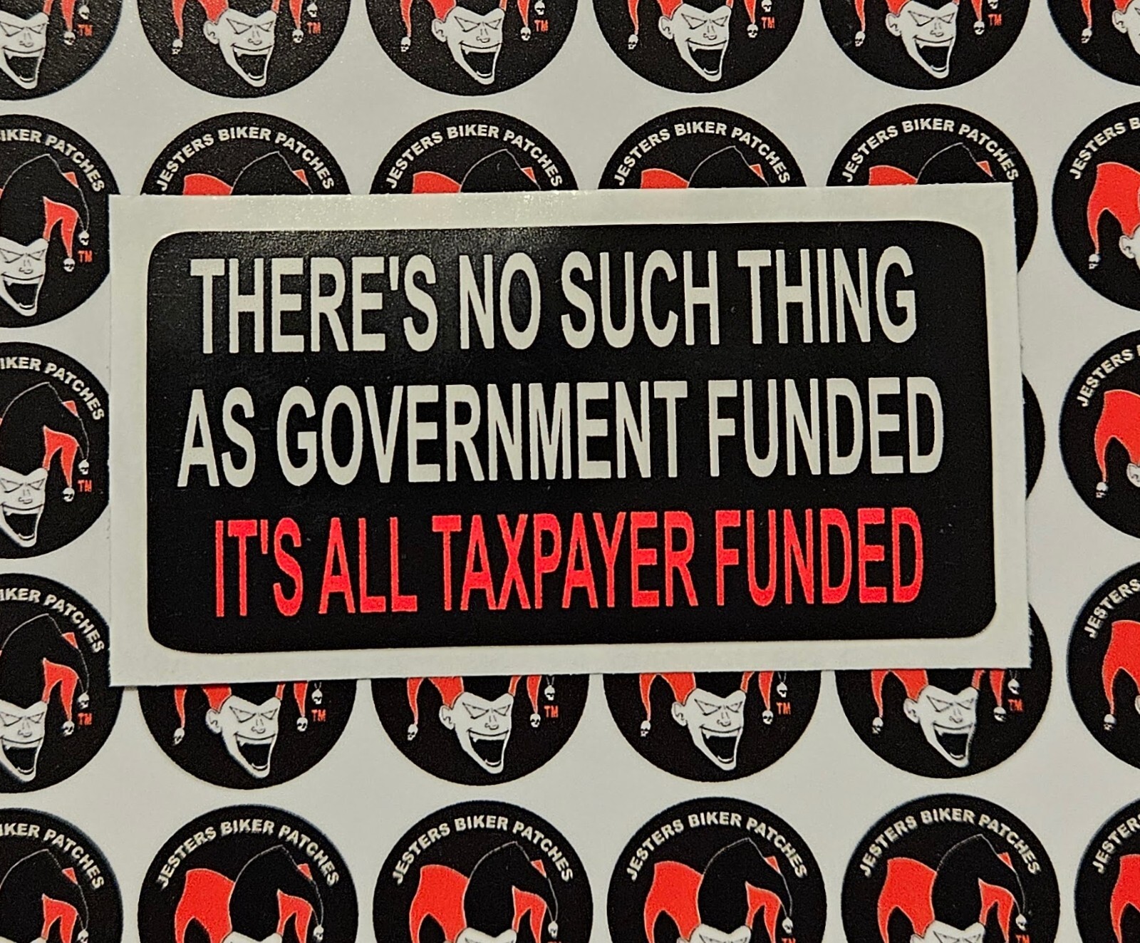 Government Funded Taxpayer Funded Hard Hat Vinyl Helmet Sticker