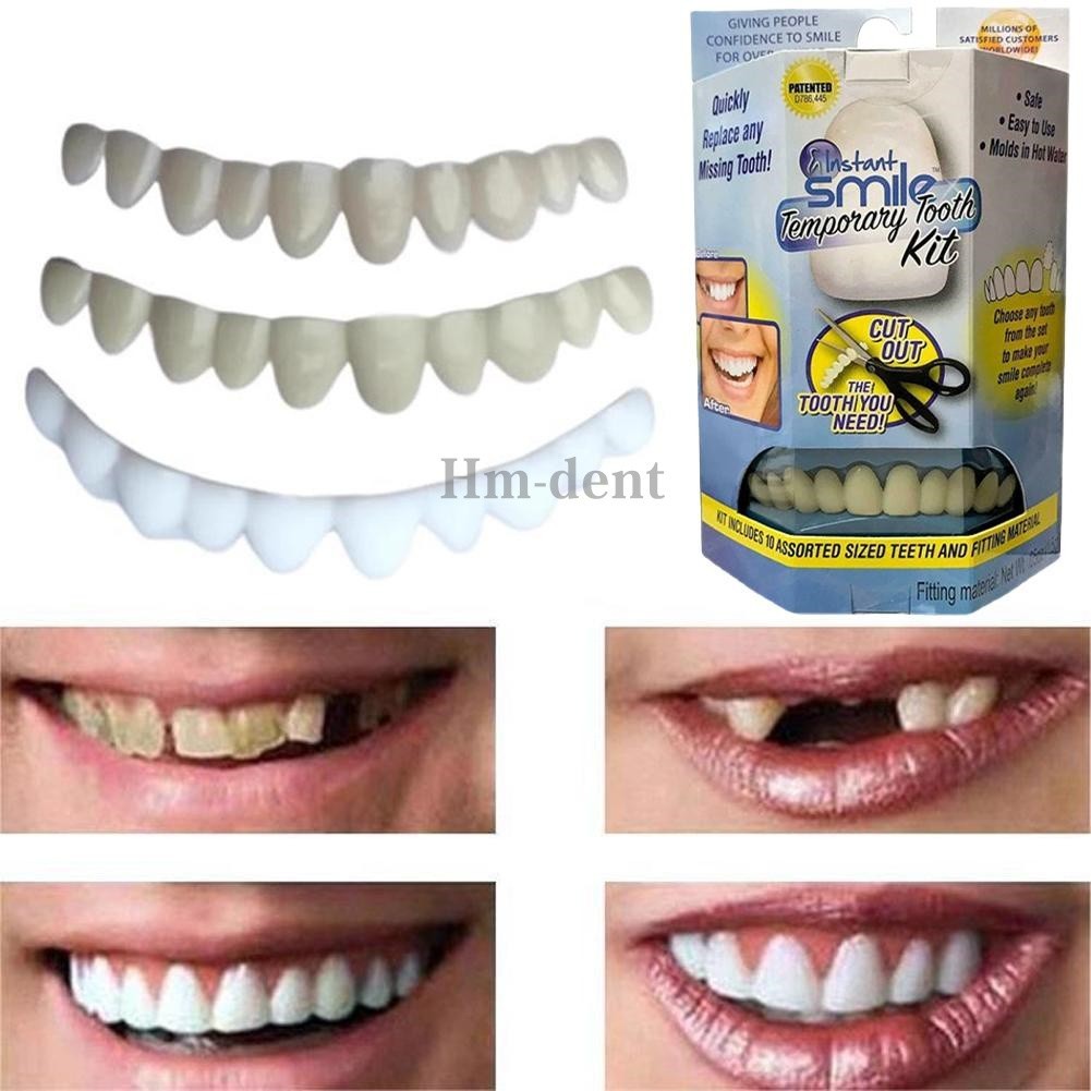 Dental Care Smile Snap on False Teeth Set Veneers Comfort Tooth Repair Filling