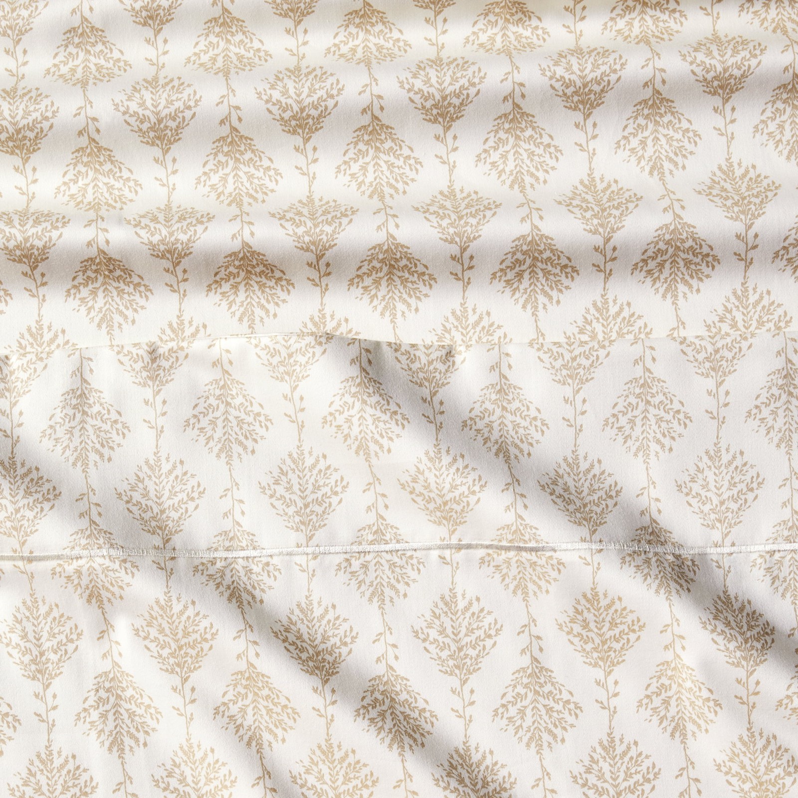 BED SHEET SET Twin 400 Thread Count Stripe Almond Biscuit BETTER HOMES & GARDENS