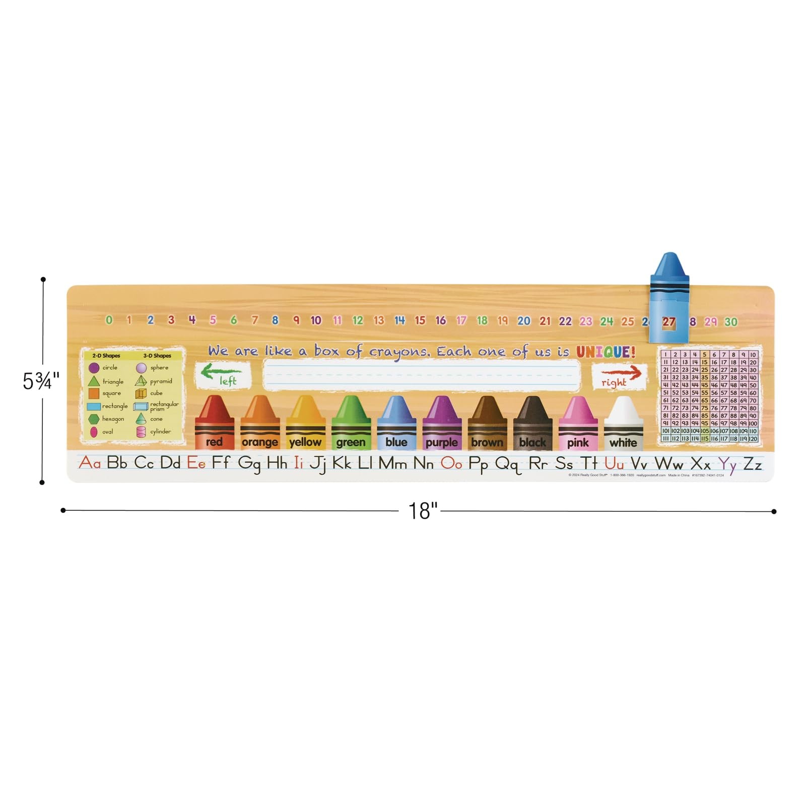 Really Good Stuff Deluxe Slide-to-Learn Counting Crayon Tan, Crayons