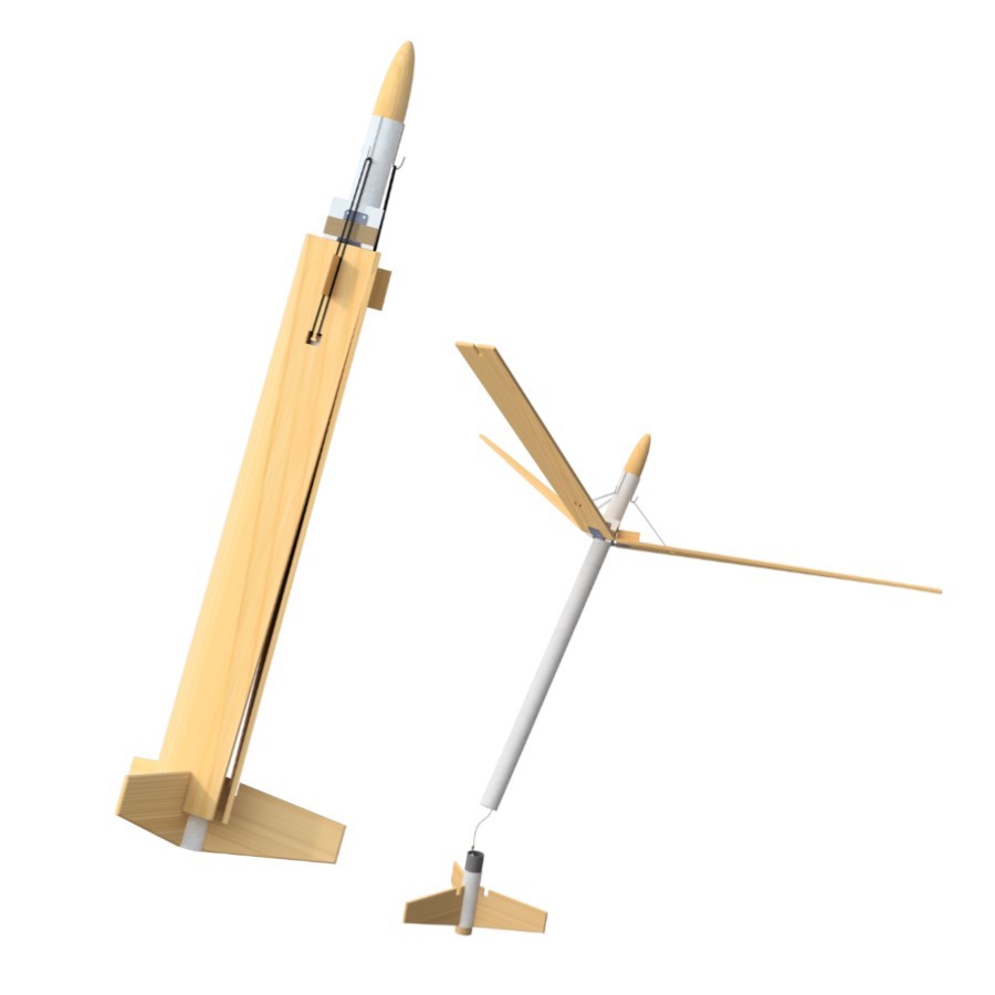 Semroc Flying Model Rocket Kit Heli-Roctor  KC-02