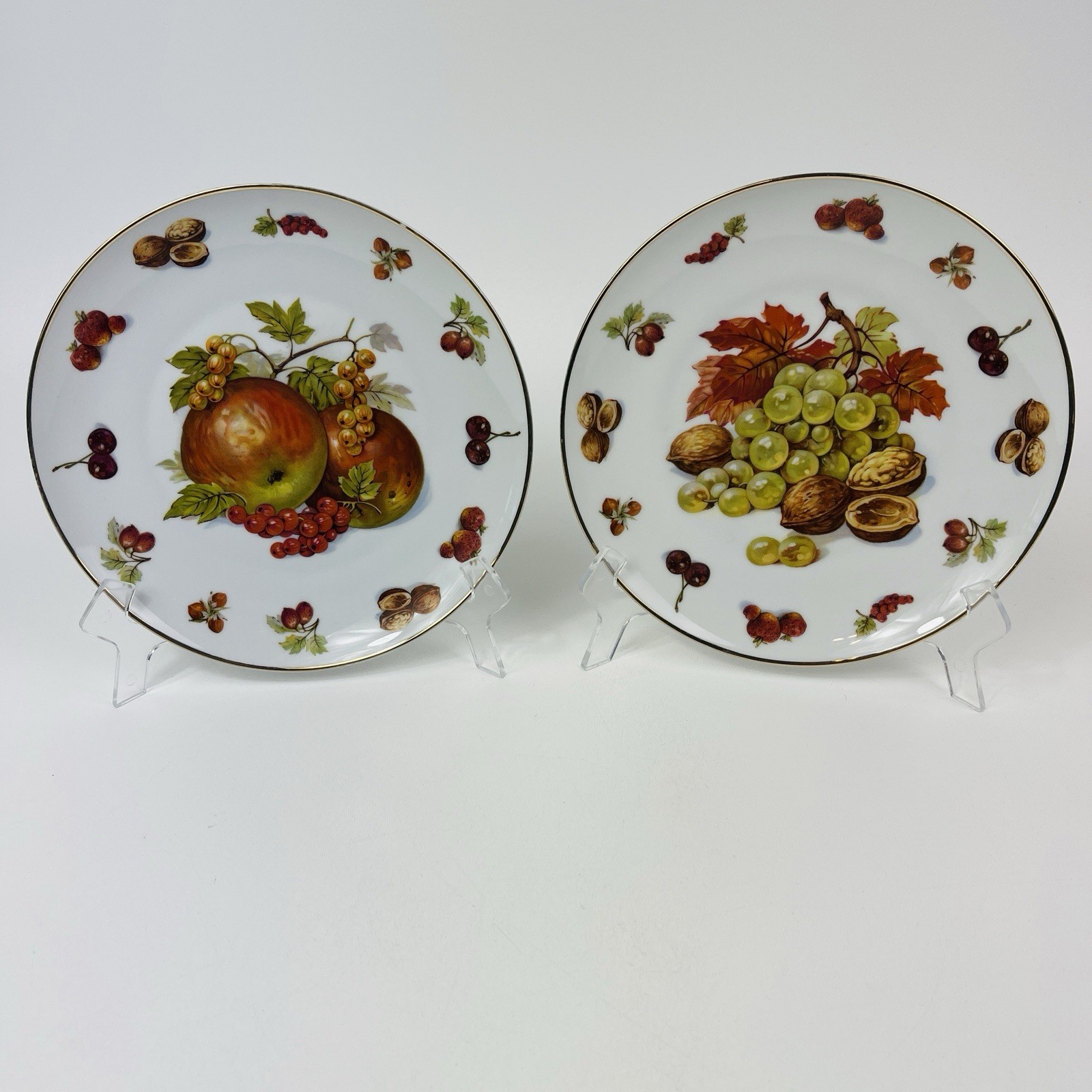 Vintage Royal Handver Bavaria Germany Decorative Nut Candy Plates Set Of 2