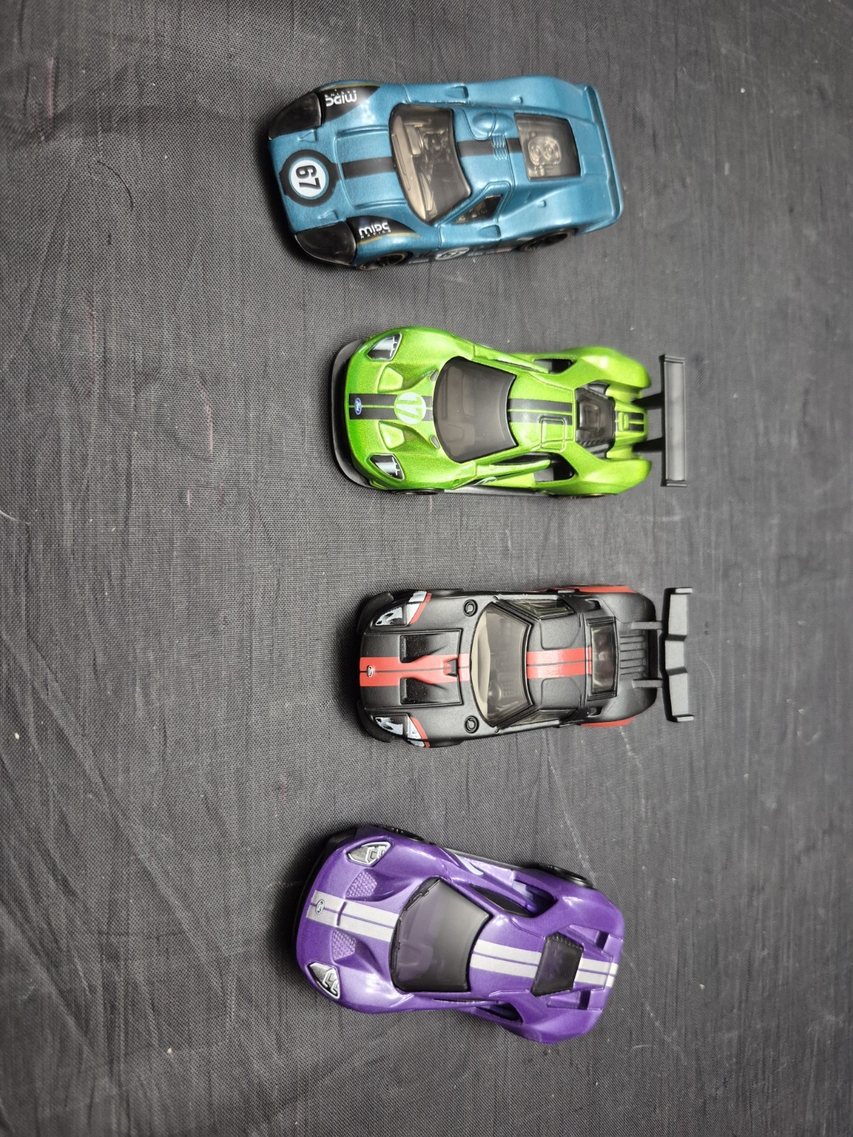 Hot Wheels Ford GT Lot of 4 GT40 Mk IV GT Race Purple Black Green Diecast Cars