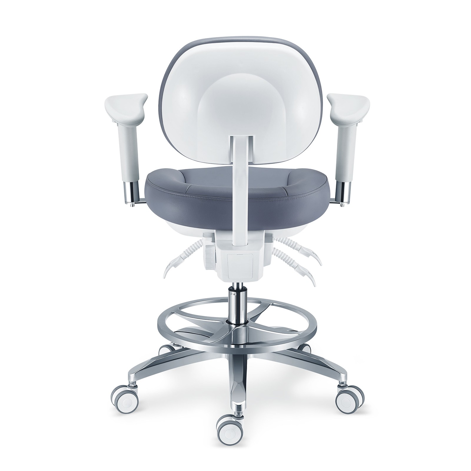 Dental Microscope Doctor's Chair with Armrest Ergonomic Dentist Stool Microfiber