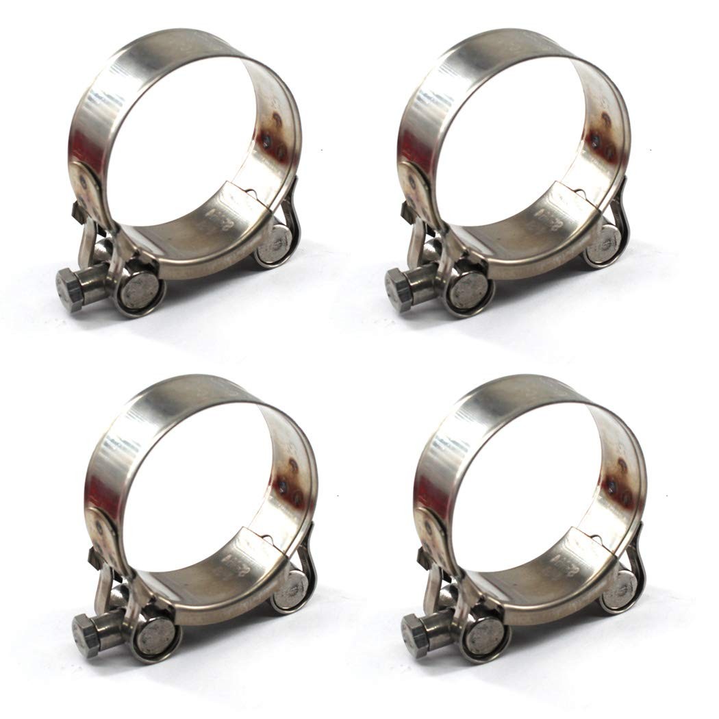 4PCS 304 Stainless Steel T-Bolt Clamp 56-59mm, Hose Clamp Tool Fastener Pipe