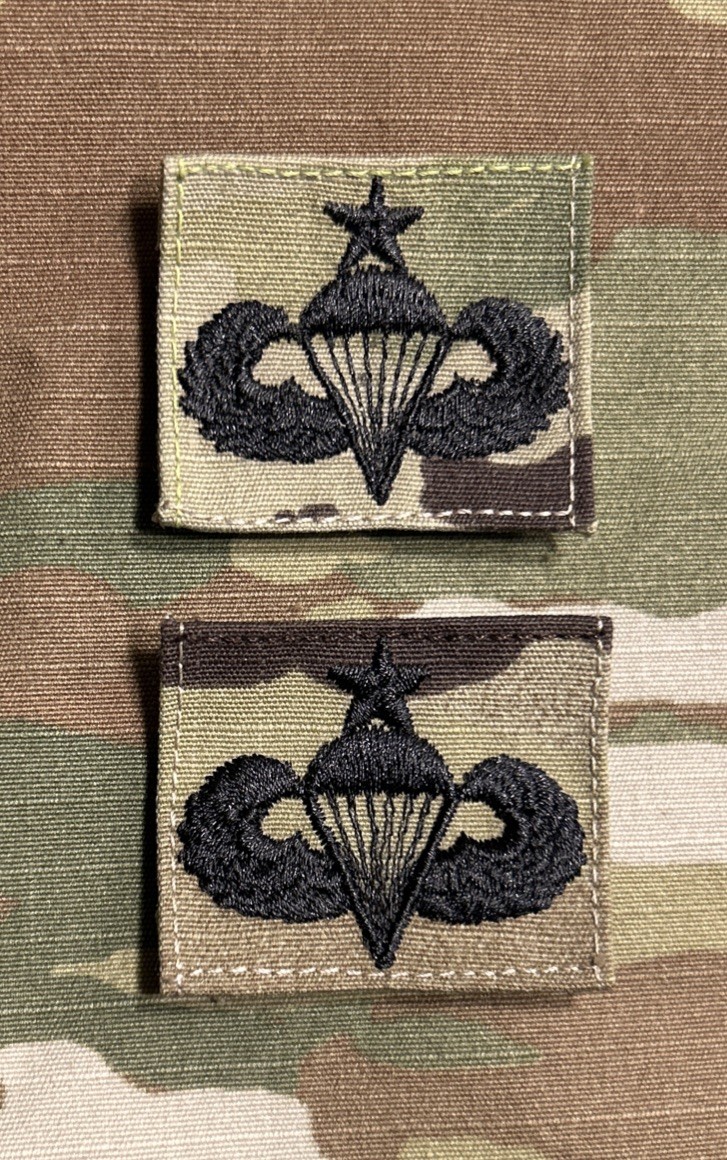US Army Senior Parachutist Badges (2) OCP Sew-On Combat Uniform