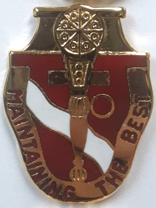 US Army 787th Support Battalion Crest 'Maintaining The Best' Pin Insignia DUI
