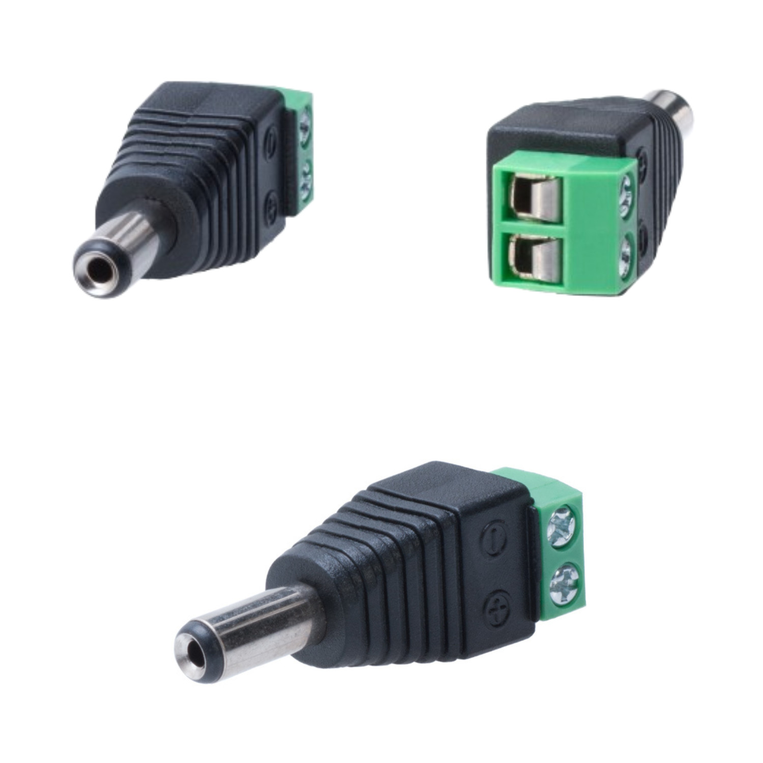100 x Male DC Power Adapter Connector 2.1mm x 5.5mm for CCTV Security Camera LOT