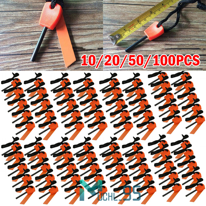lot Kit De Varilla De Supervivencia Para iniciador De Fuego De Magnesio Pedernal