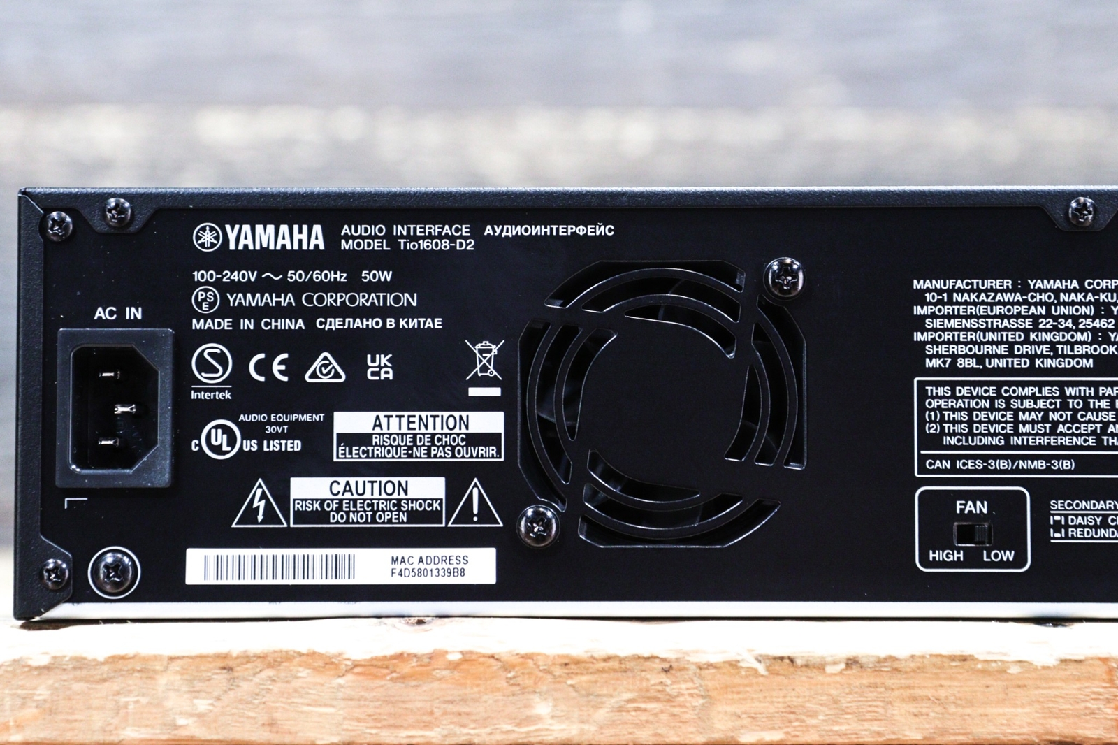 Yamaha Tio1608-D2 Audio Interface 16 mic/line Inputs Dante Stagebox I/O Rack
