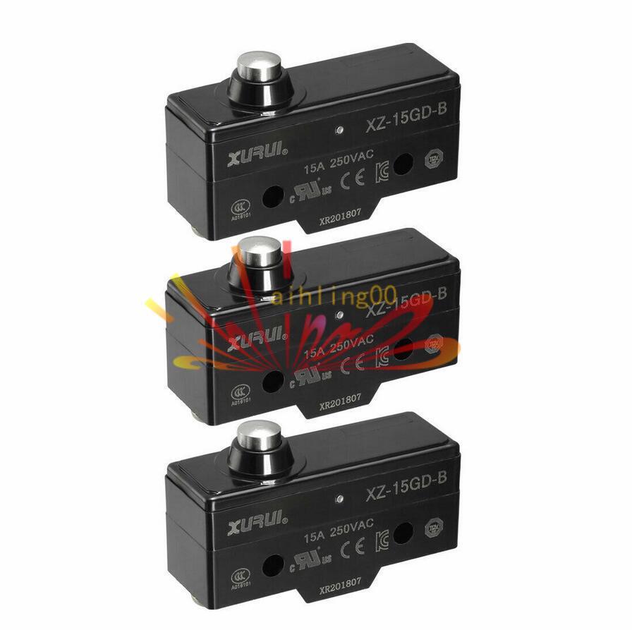 3PCS NEW XURUI XZ-15GD-B Short Reed Snap Button Lever Type Microswitch