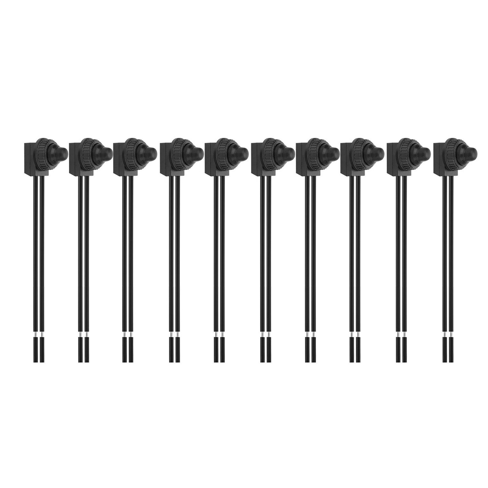 10 Pieces IP67 Waterproof Switch 4.5" Cord for Push Button Motorcycle Accessory
