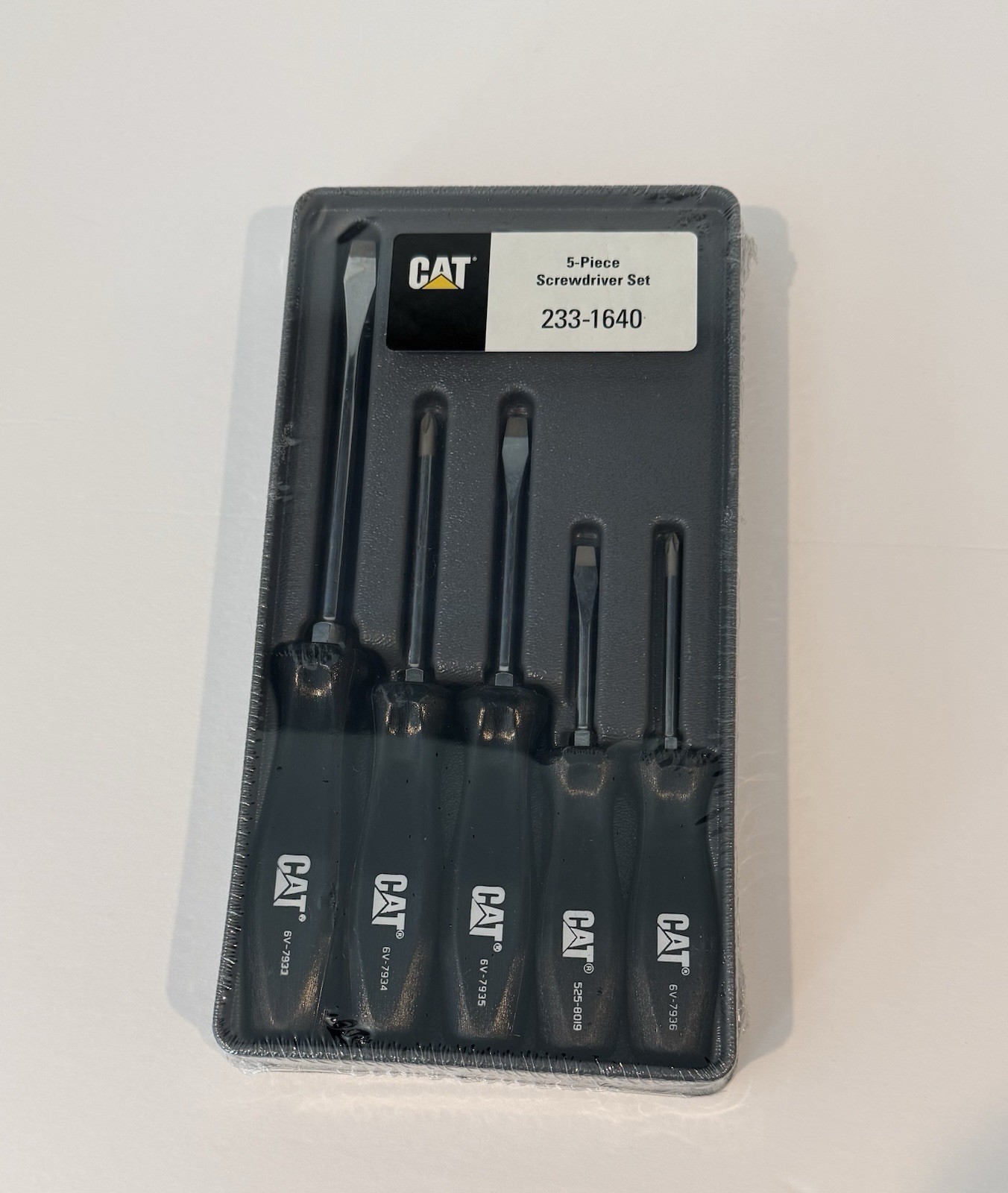 CAT  CATERPILLAR 5-Piece Screwdriver Set Made By Snap-on New In Sealed Package.