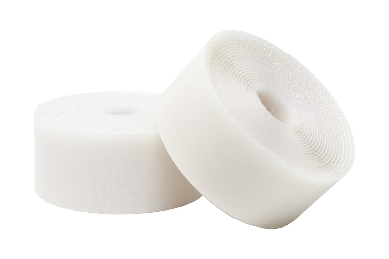 White 2 Inch Wide Hook & Loop 5 Yard Self Adhesive Industrial Strength