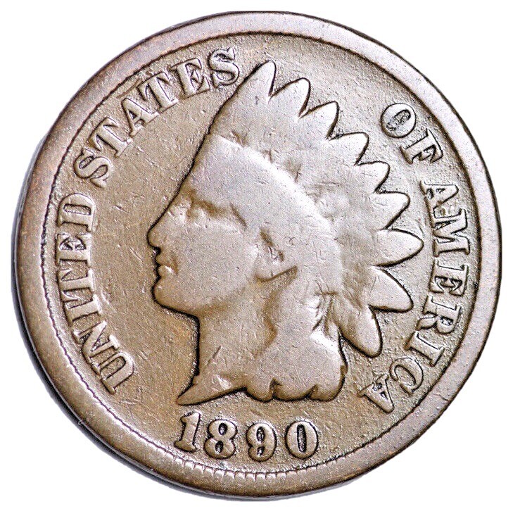 1890 Indian Head Cent Penny “Best Value On EBay” FAST FREE SHIPPING!