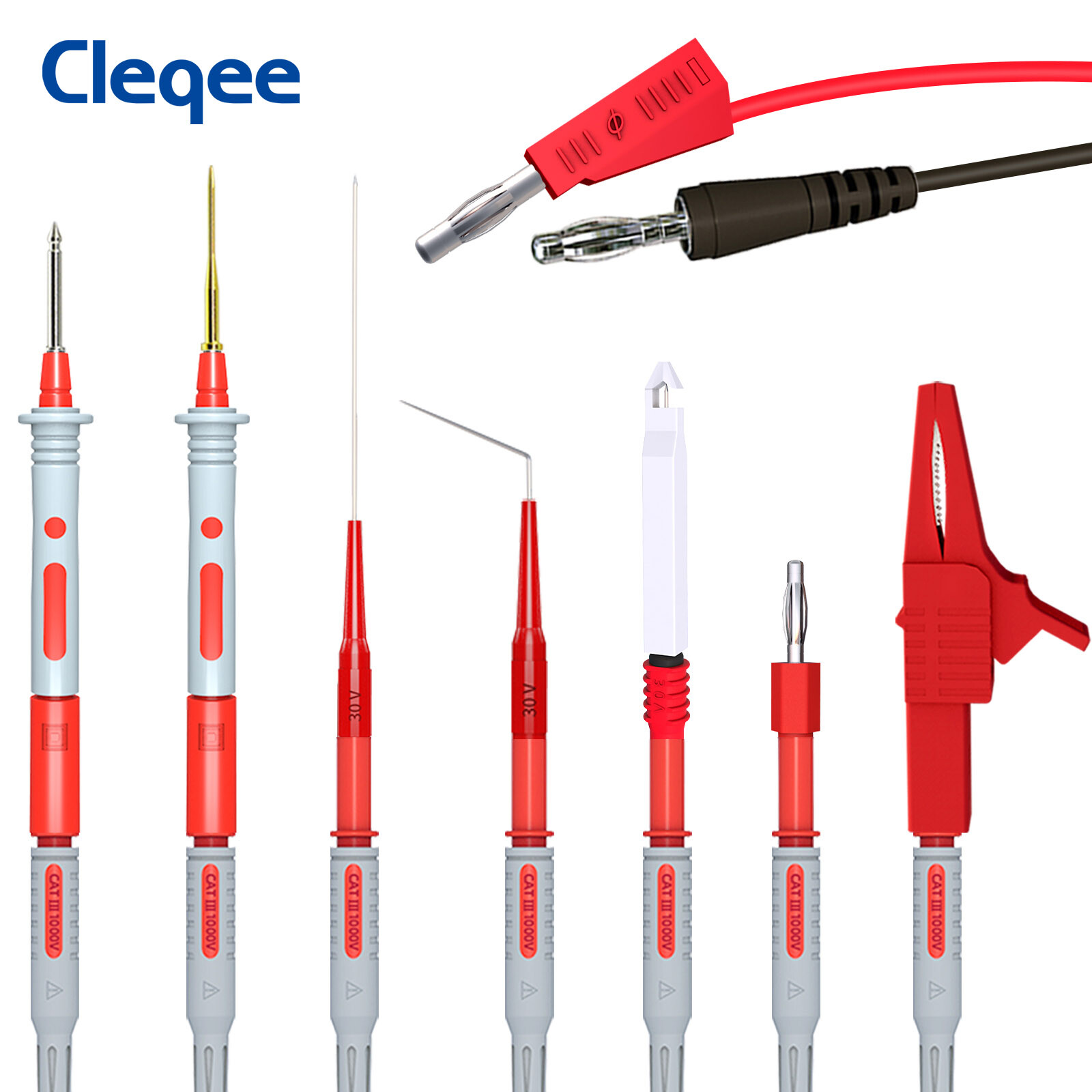 Back Probe Set Multimeter Test Leads Kit with Replaceable Probes Set Banana Plug