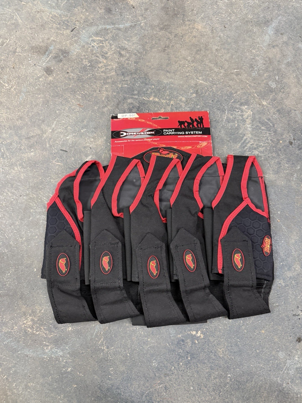 Redz Dimension Paintball 5+4 Harness Pod Pack Attachment Black RED :: READ ::