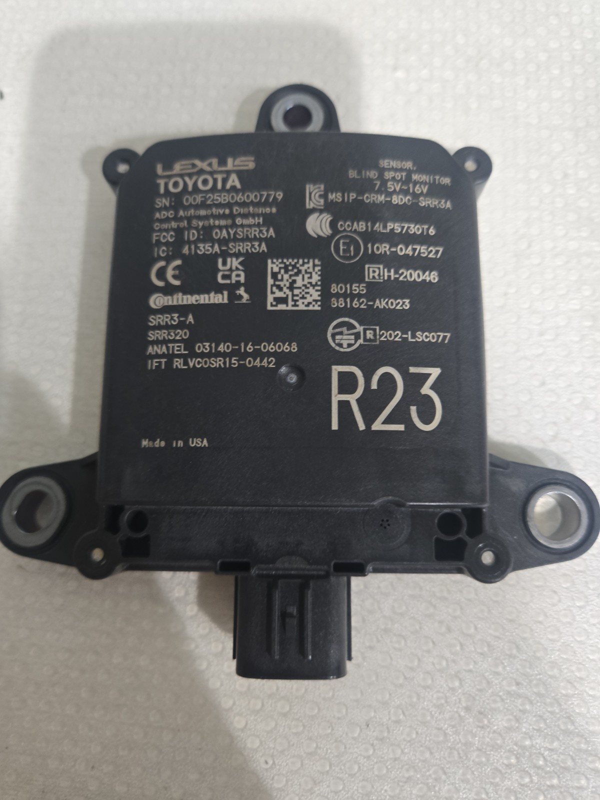 2024-2025 TOYOTA TACOMA TRD BLIND SPOT RADAR SENSR LH/RH REAR 88162-AK023.#2593.