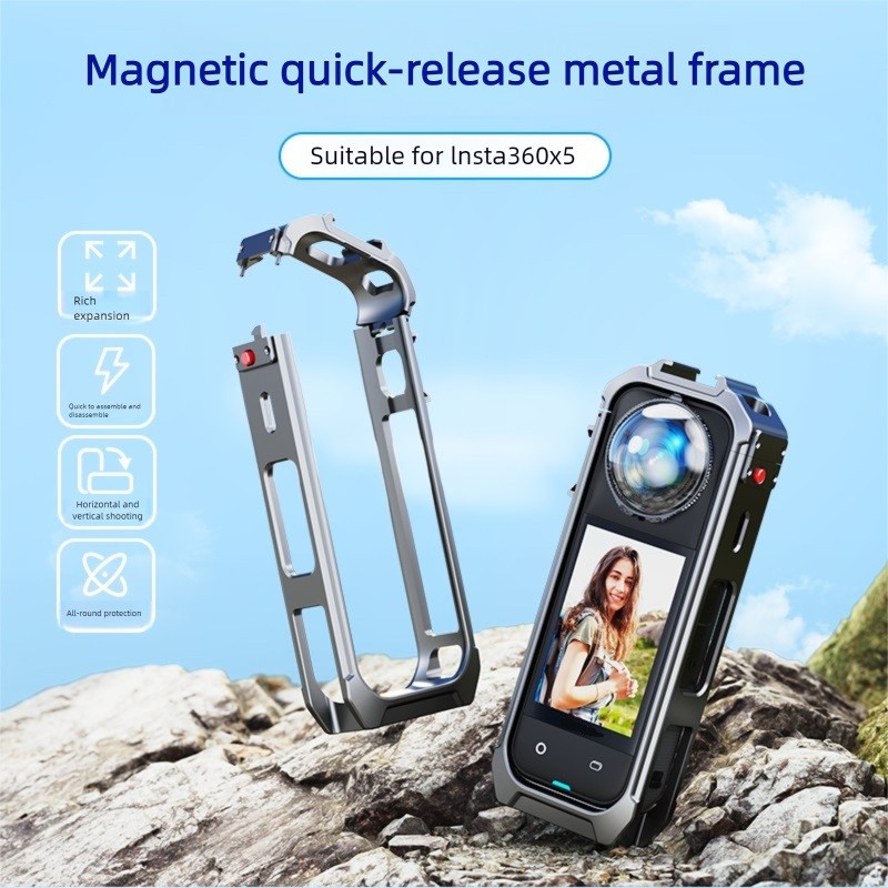 Camera Aluminium Protective Bezel Expanded Protective Frame for Insta360 X5