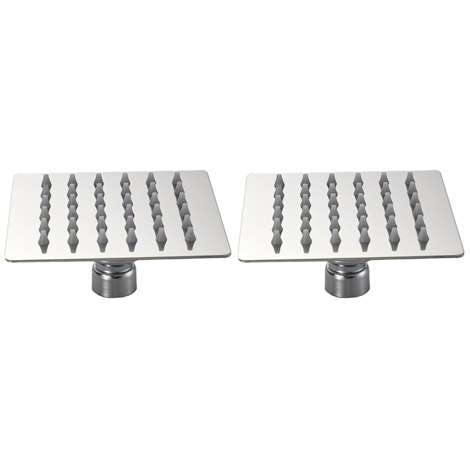 Cabilock 4 Inch Square Rainfall Shower Head High Size 1x2pcs, Silverx2pcs