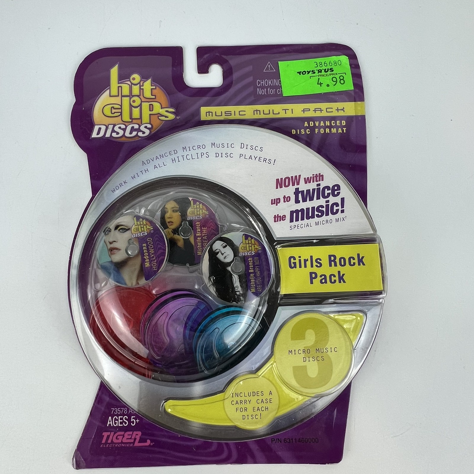HitClips Discs Girls Rock Pack Music Multi-Pack | Madonna & Michelle Branch  NEW