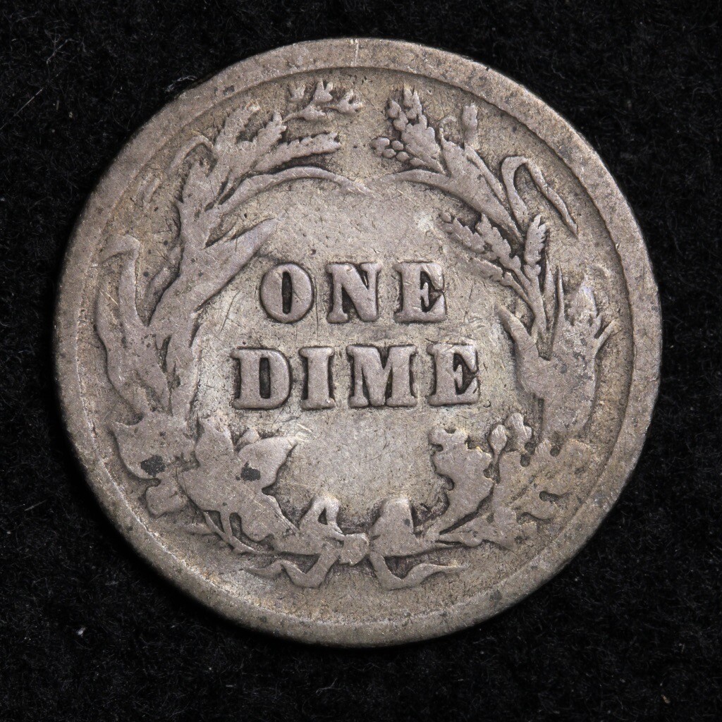 1897 Silver Barber Dime GOOD FREE SHIPPING