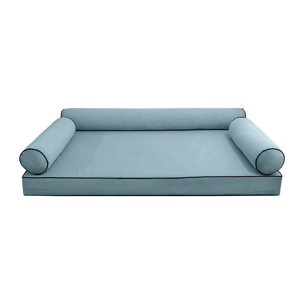 STYLE V6 Twin Velvet Contrast Indoor Daybed Mattress Pillow |COVER ONLY| AD355