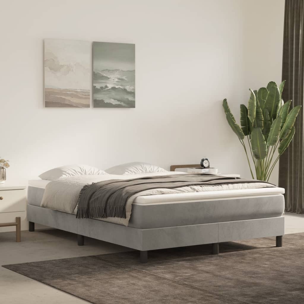 Bed Frame Platform Bed Mattress Foundation Bedroom Furniture Velvet vidaXL