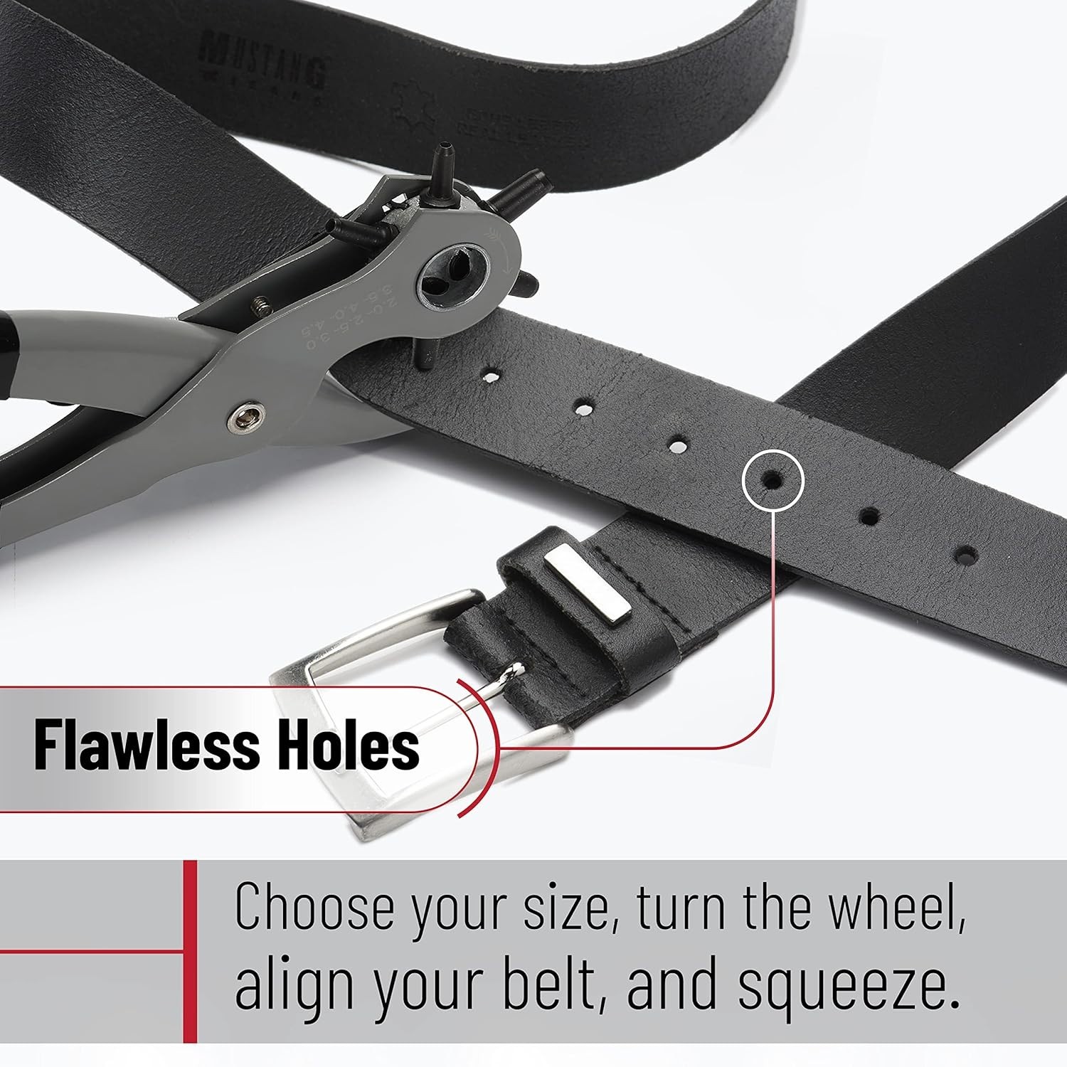 Manual Leather Hole Punch Tool - 6 Adjustable Sizes for Precision Crafting