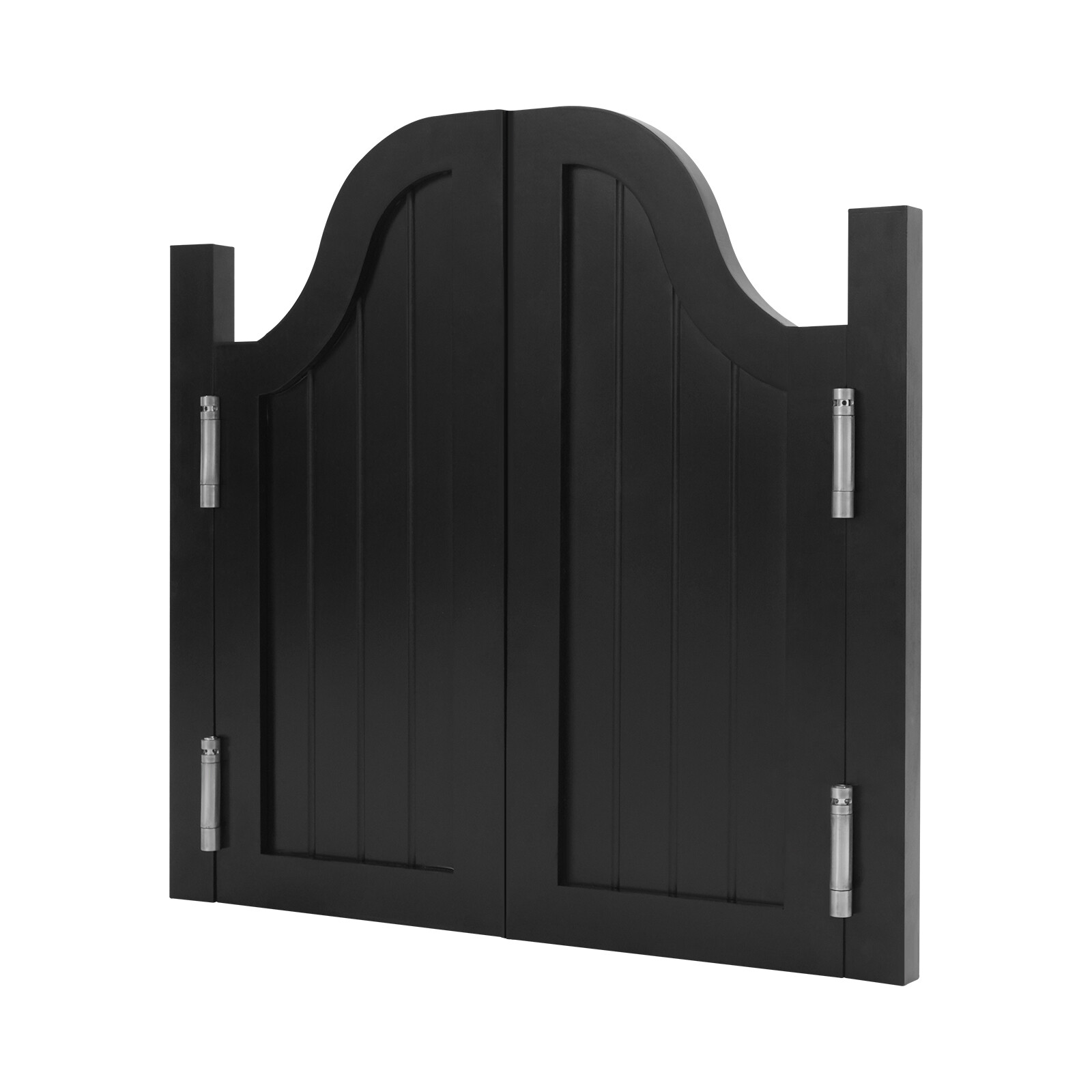 Modern Swing Solid Wood Door Vertical Stripe Partition Door 70x70cm Black
