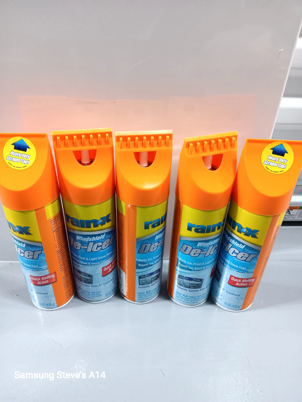 5 RAIN X WINDSHIELD DE-ICER 15 oz with scraper