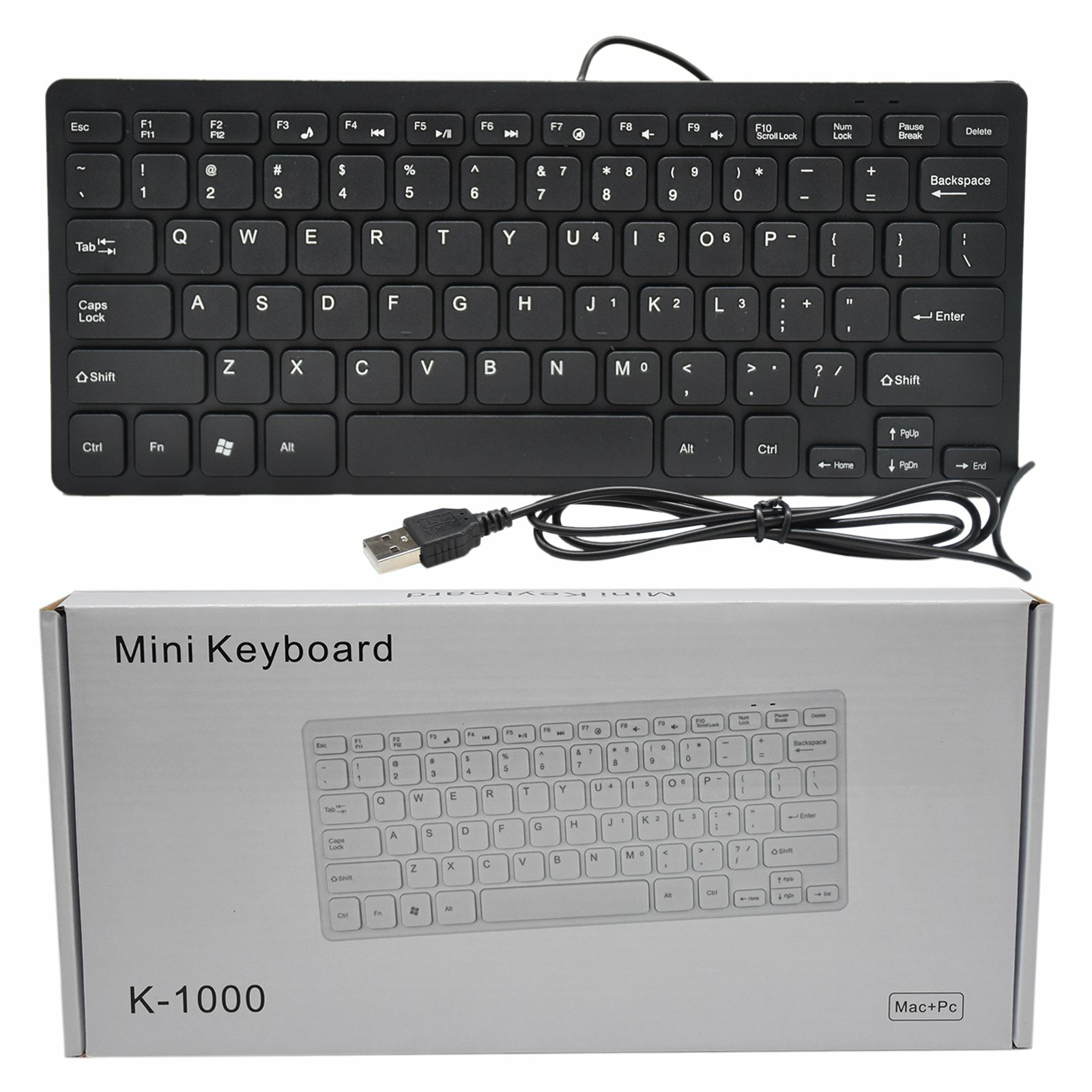 Ultra-Thin Wired USB 2.0 Keyboard Universal Portable 78 Keys Mini Keyboard