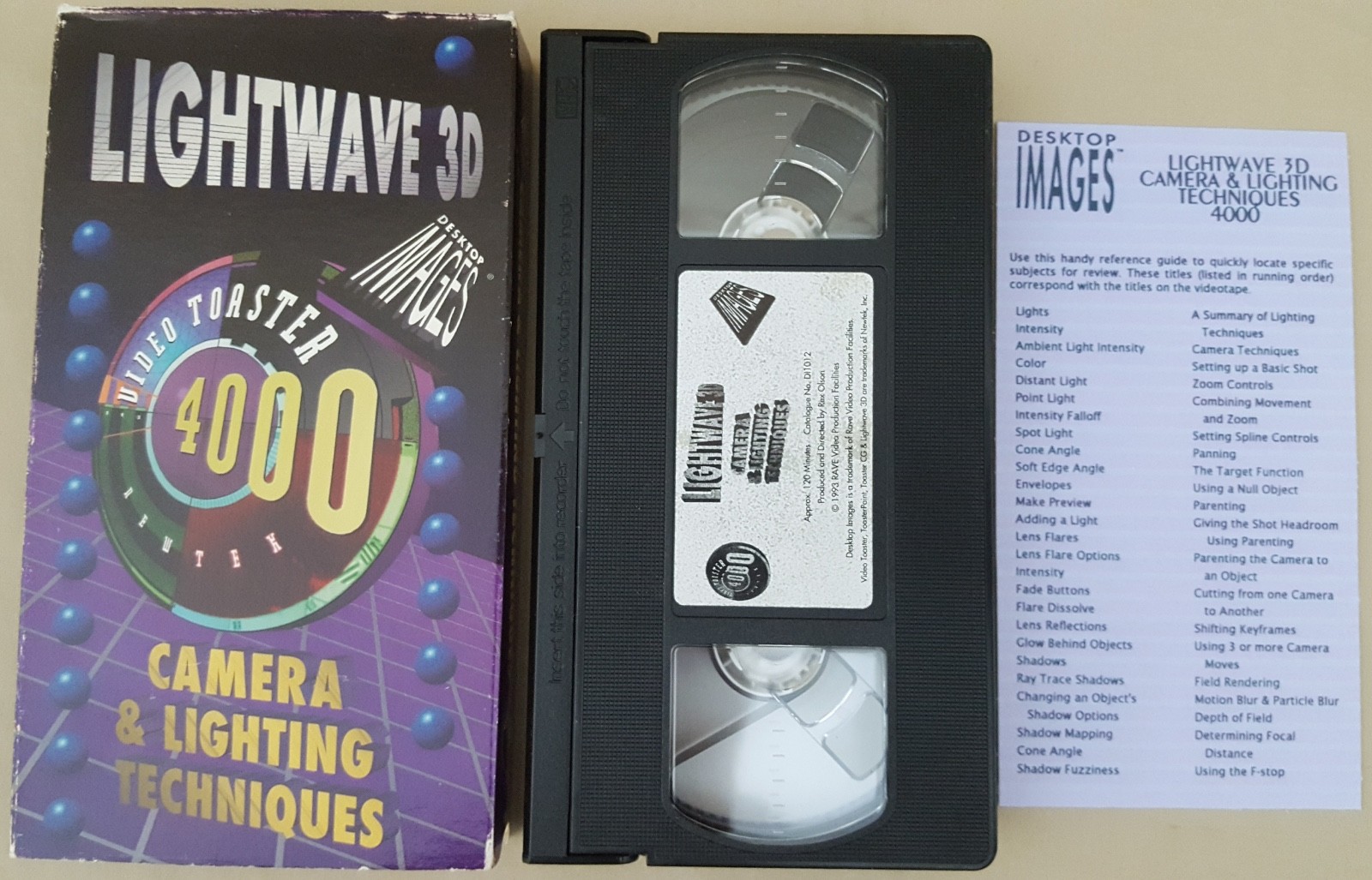 LightWave 3D CAMERA LIGHT TECHNQ - VHS Tape ©1993 for Amiga NewTek Video Toaster