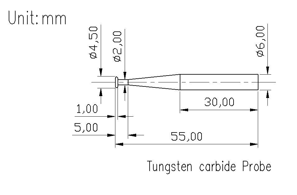 Disc-Shaped Probe For TESA Height Gauges 4.5mm Carbide Disk Insert TESA 00760074