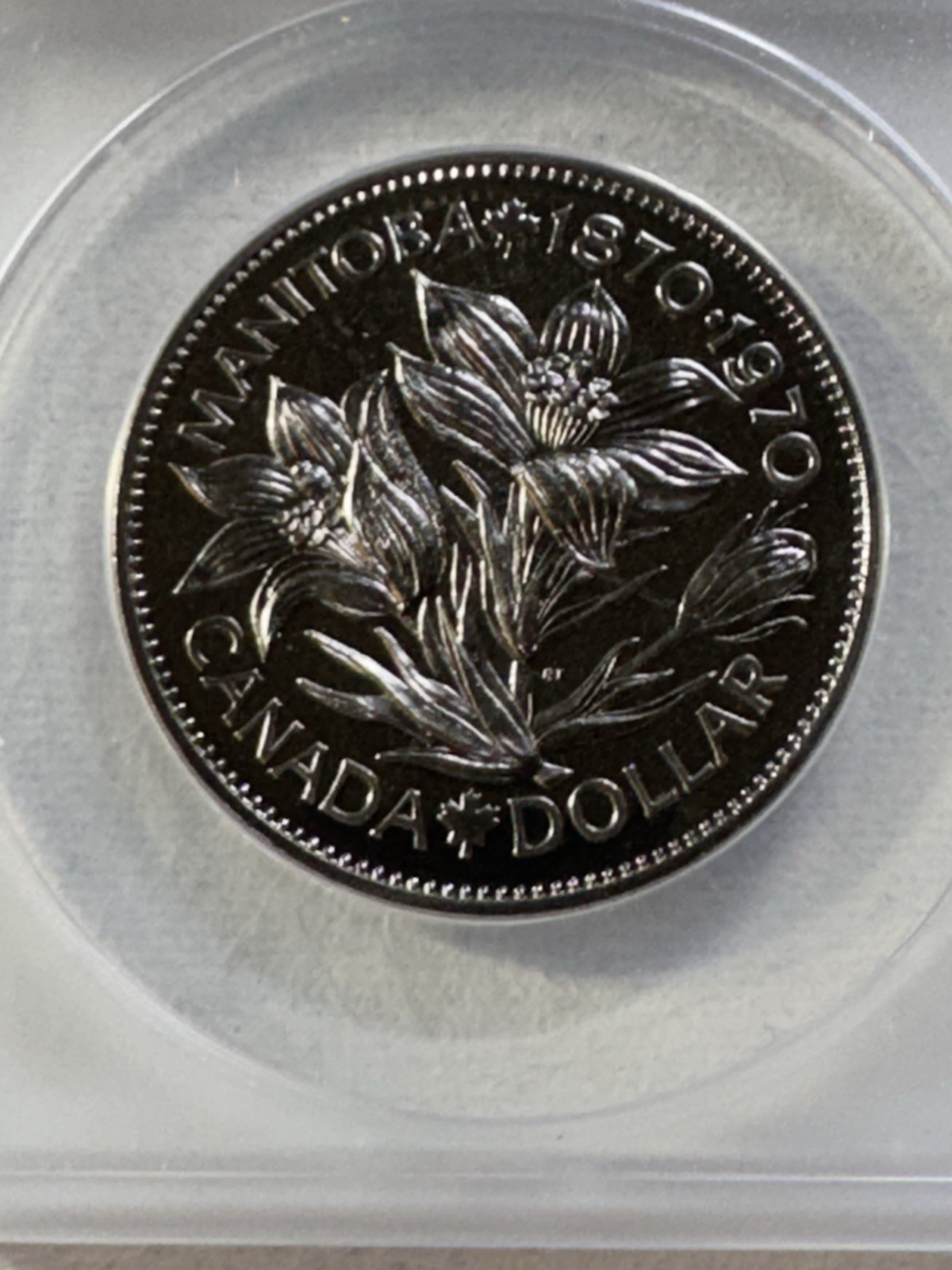 1970 Canada 1 Dollar Proof Like Manitoba Commemorative Graded MS 67 by ANACS