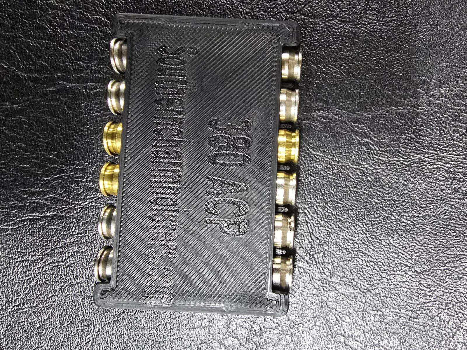 380 ACP Shell Holder For Pocket Carry. DESIGNED FOR EDC Holds 12 Shells Black