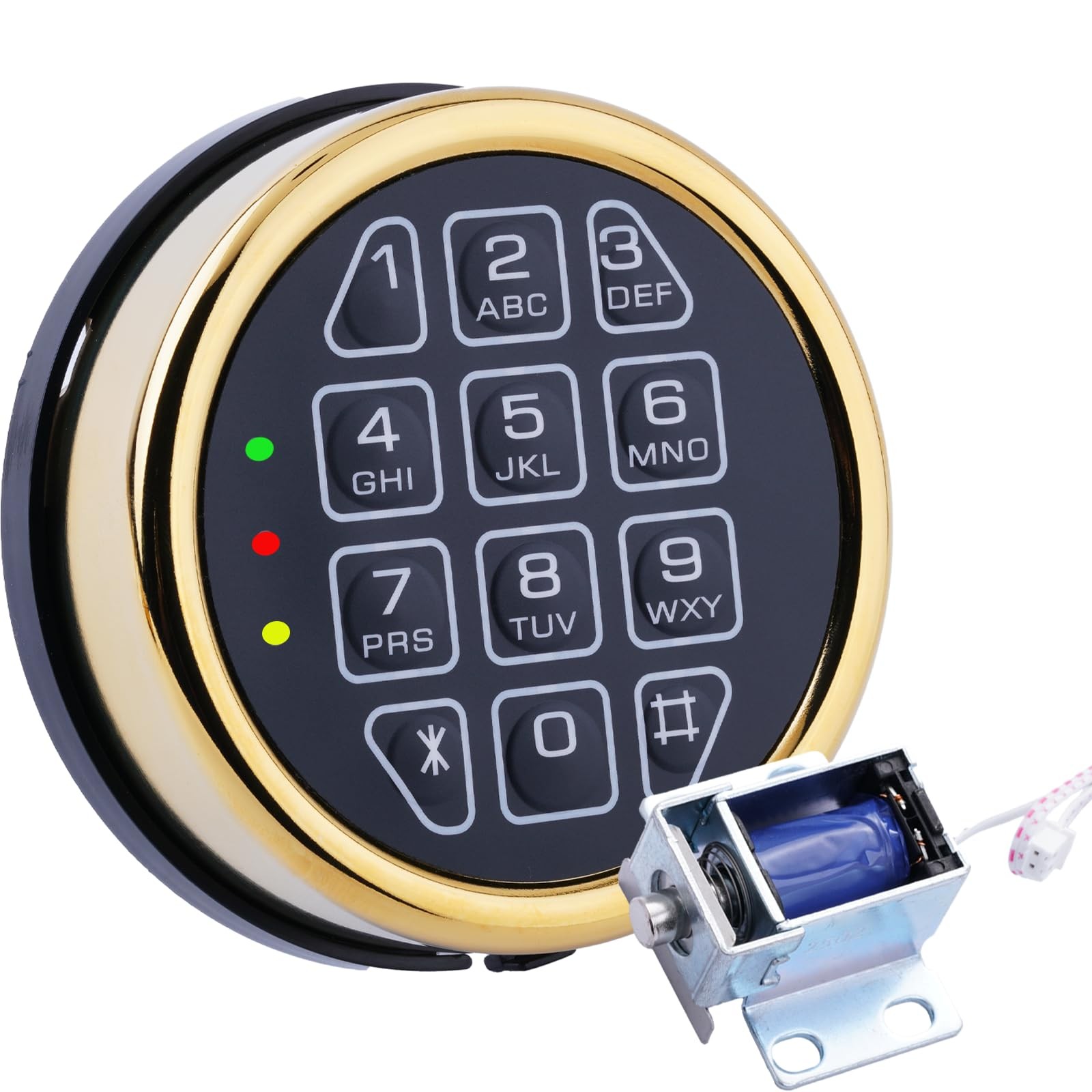 Safe Lock Replacement with Solenoid Lock, Upgrade Electronic Digital Golden K...